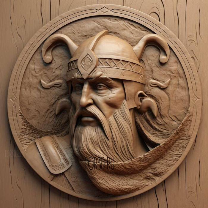 viking warrior 1 stl model for CNC